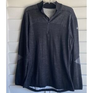 Smartwool Intraknit Thermal Merino Base Layer Quarter‎ Zip Men's XL Black READ